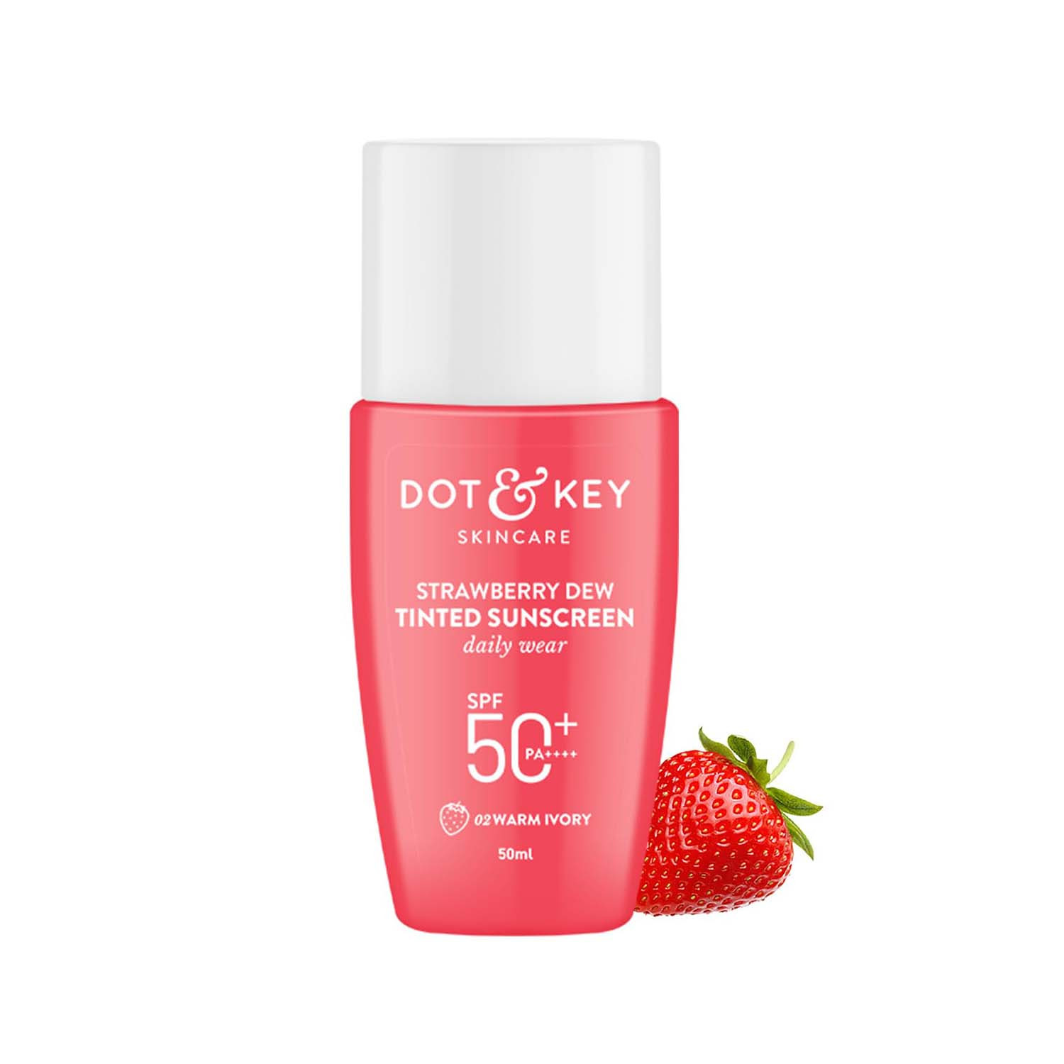 Picture of Dot & Key Strawberry Tinted Sunscreen SPF50+ PA+++ - 02 Warm Ivory 50ml