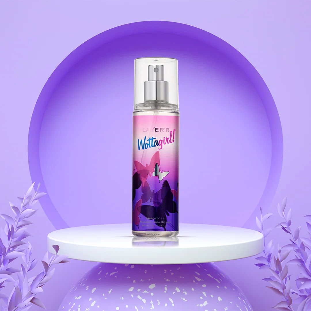 Picture of Layar'r Wottagirl Amber Kiss Body Splash Body Perfume Used For male /female -135 Ml