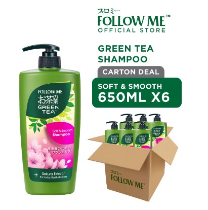 Picture of International Malaysian product Follow Me Green Tea Soft & Smooth Shampoo 650 ml