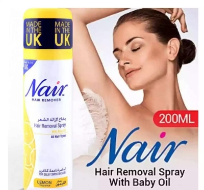 Picture of International UK product Buy Nair Hair Removal Spray Lemon Fragrance used for male/ female - 200 ml