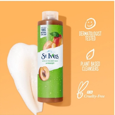 Picture of International USA product ST Ives Apricot Shower gel body wash used for Male/ female - 473 ml