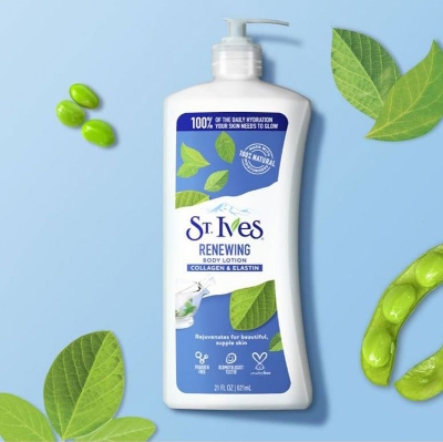 Picture of International new Zealand product Any season used st Ives RENEWING body lotion - 621 ml