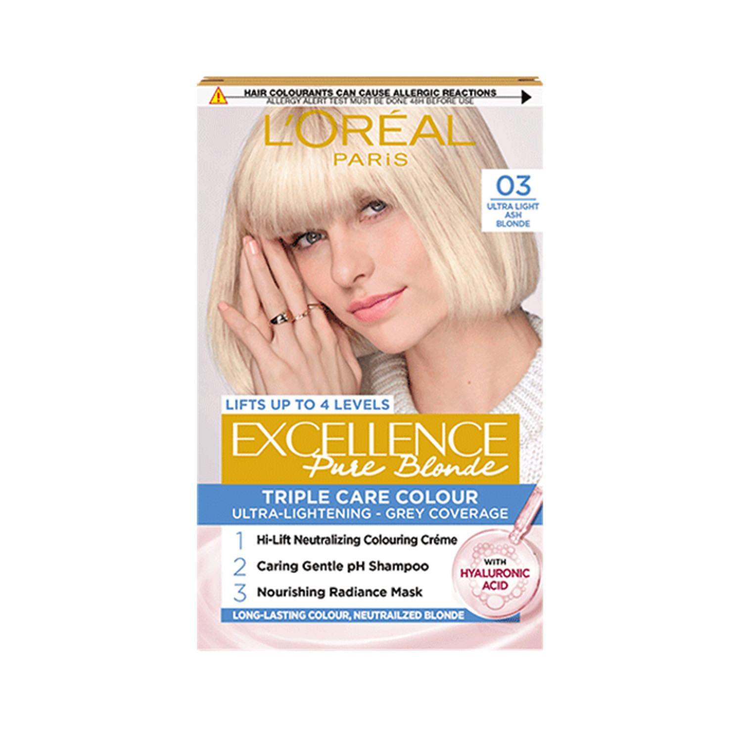 Picture of L'Oreal Excellence Pure Blonde Triple Care Colour - 03 Ultra Light Ash Blonde