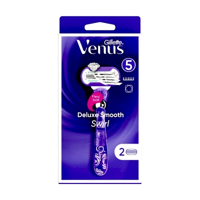 Picture of Gillette Venus Flexi Ball Deluxe Smooth Swirl Razor 2 Blades
