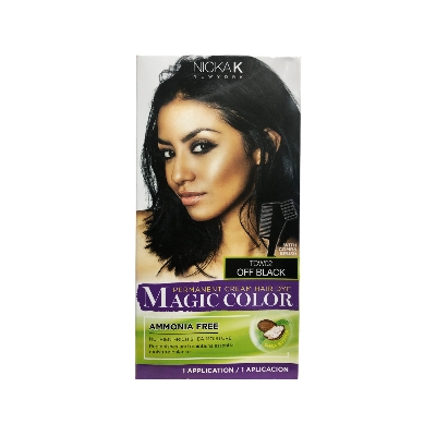 Picture of Nicka K Permanent Cream Hair Dye Magic Color - TCW02 Off Black
