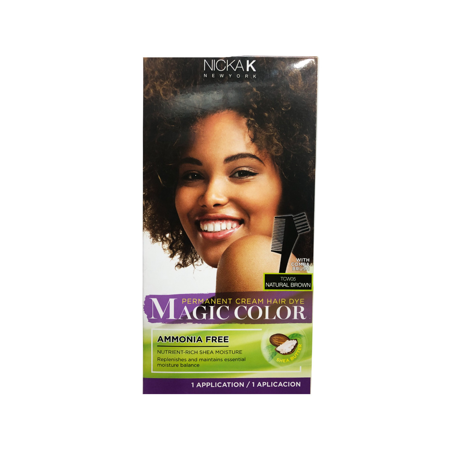 Picture of Nicka K Permanent Cream Hair Dye Magic Color - TCW05 Natural Brown