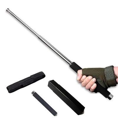 Picture of Folding Rod Iron Stick Padded Handle Girls/Boys Self Defence Walking Stick 26 inches