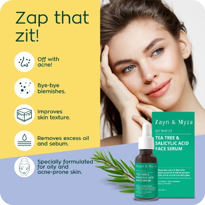Picture of Indian Product ZM Zayn & Myza Tea Tree Face Serum for Oily Skin Used For male /female 30 Ml