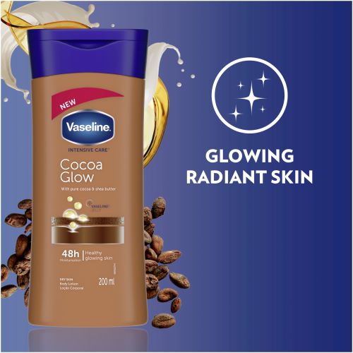 Picture of International European country Product  Vaseline Intensive Care Cocoa Glow Body Lotion 200 ml