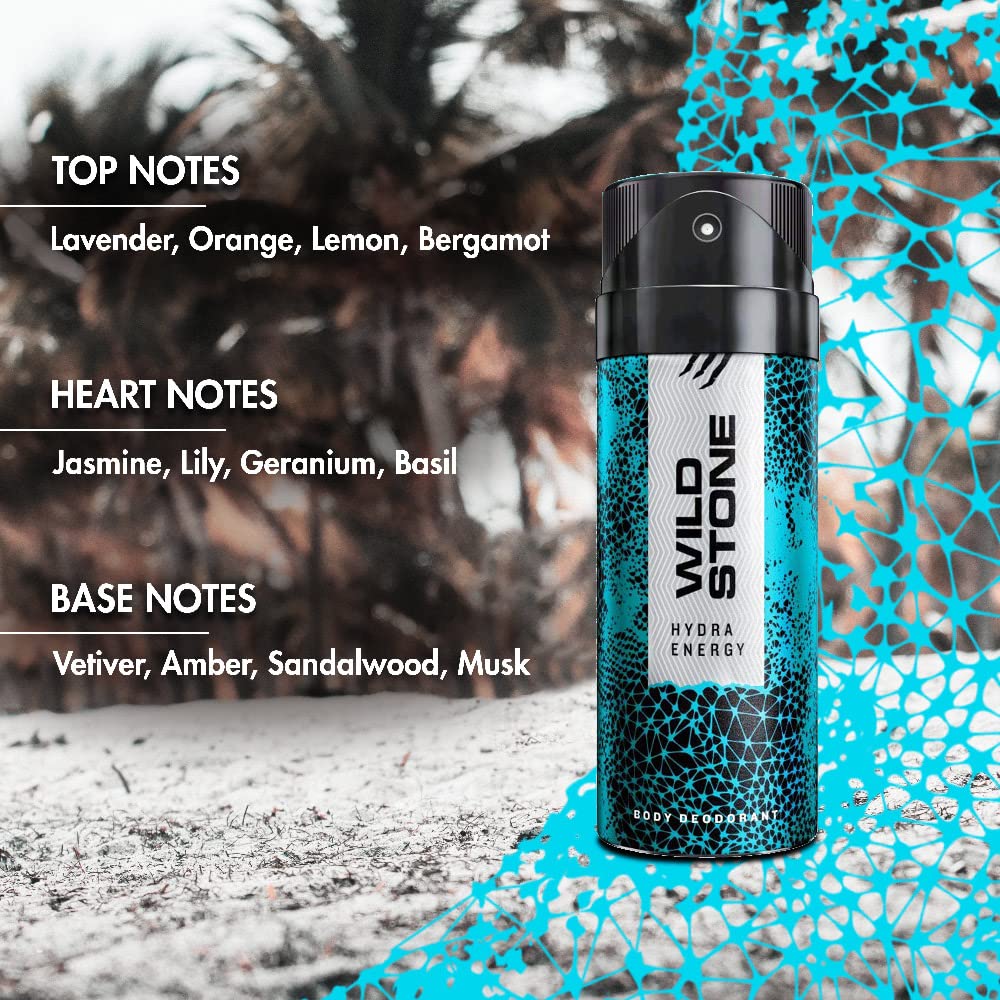 Picture of Indian product Body Spray Wild Stone Hydra Energy Deodorant For Men - 150 ml