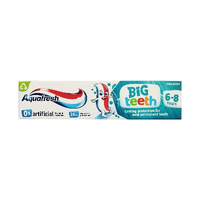 Picture of Aquafresh Big Teeth Fluoride Toothpaste 6-8 Years 50ml