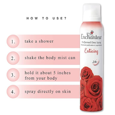 Picture of Malaysian Products Enchanteur Enticing Body Spray used for male/female - 150 ml