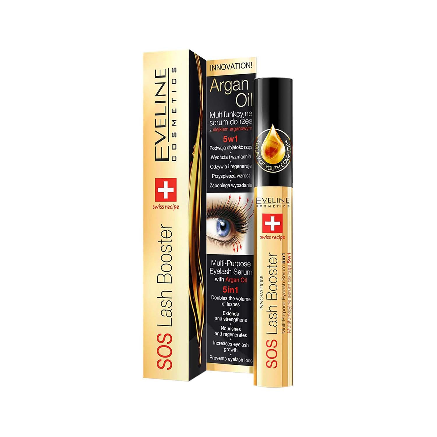 Picture of Eveline Cosmetice Sos Lash Booster with Argan Oil 10ml