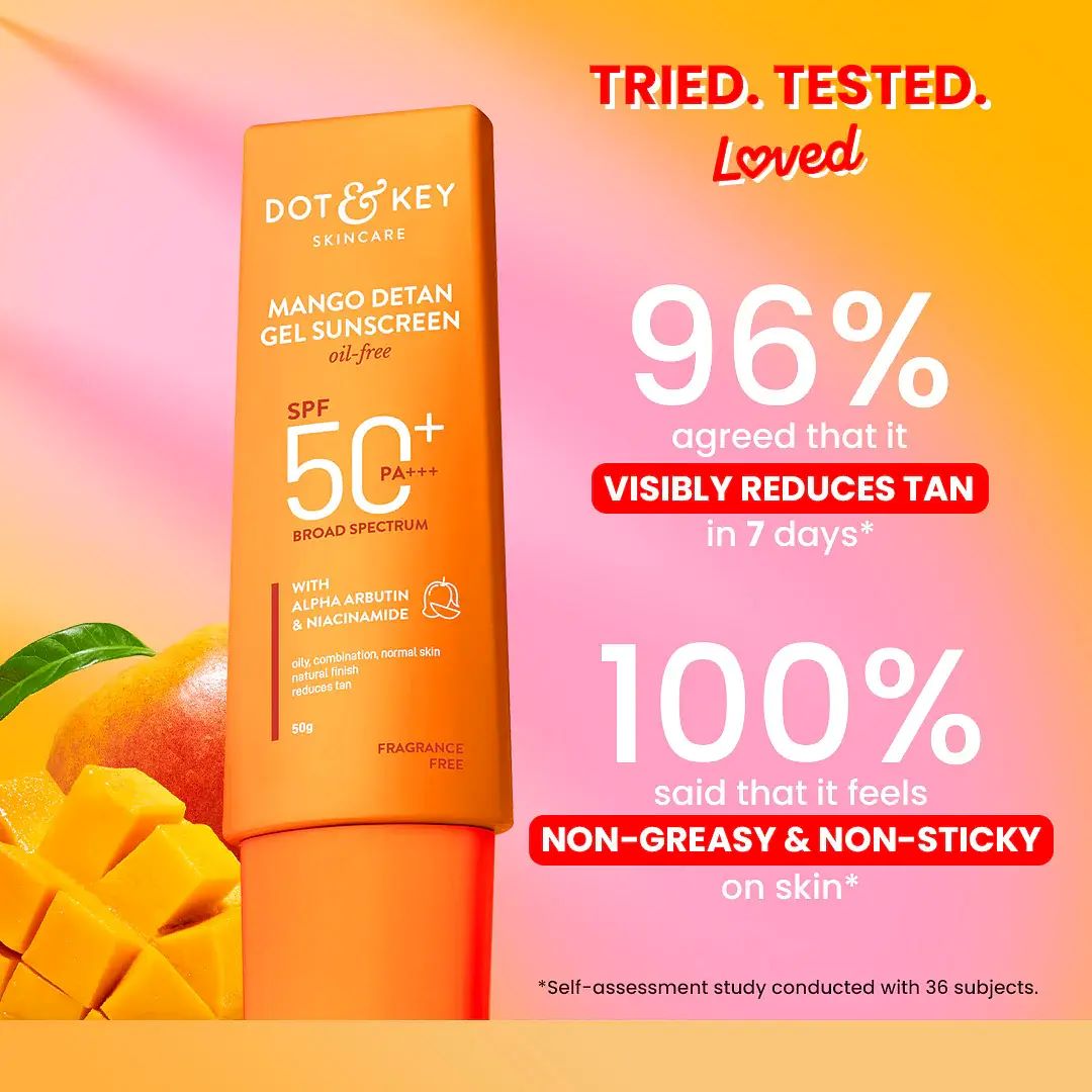 Picture of Dot & Key Mango Detan Gel Sunscreen SPF50+ PA+++ (80g)