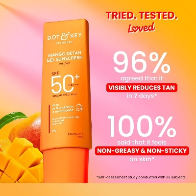 Picture of Dot & Key Mango Detan Gel Sunscreen SPF50+ PA+++ (80g)