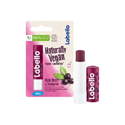 Picture of Labello Naturally Vegan Acai Berry & Shea Butter Lip Balm 5.2ml