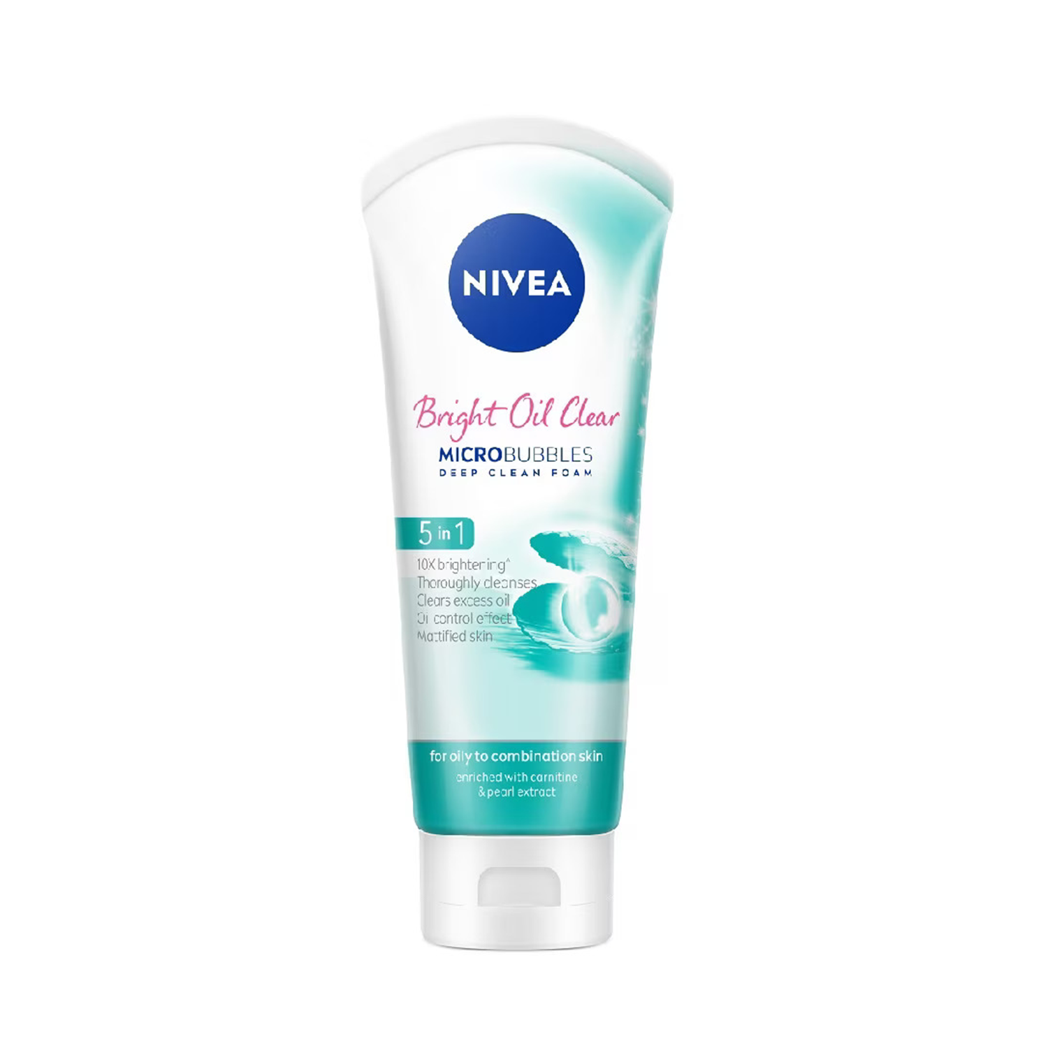Picture of Nivea Bright Oil Clear 5 in 1 Micro Bubbles Deep Clean Foam 100ml