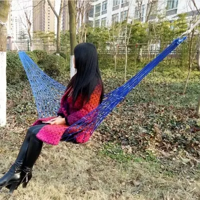 Picture of Nylon Net Hammock for Solo Relaxation - Single Occupancy Mesh Hammock