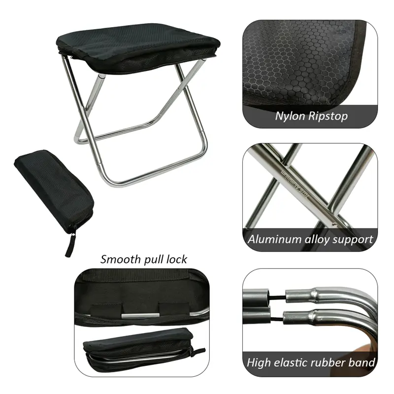 Picture of Foldable Mini Pocket Size Stool Chair for Camping / Fishing / Outdoors