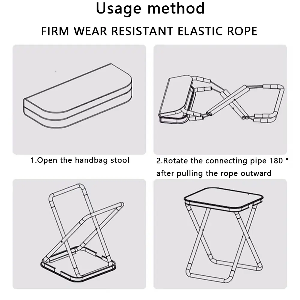 Picture of Foldable Mini Pocket Size Stool Chair for Camping / Fishing / Outdoors