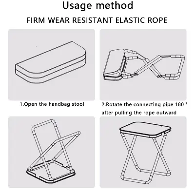 Picture of Foldable Mini Pocket Size Stool Chair for Camping / Fishing / Outdoors