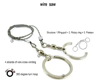 Picture of Survival wire chain saw for Camping and outdoors