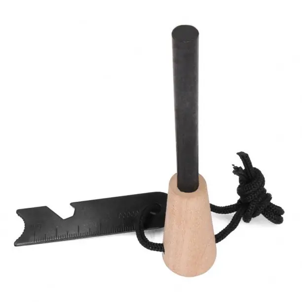 Picture of Emergency Survival Kit Magnesium Flint , Fire Starter Camping Gear/ Flint Fire Starter / Magnesium Flint /  Solid Wood Handle