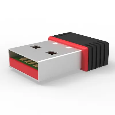 Picture of RTL8188 Wi-fi Network Card Mini Wireless USB wifi receiver | Adapter | 300mbps | Dongle |802.11BGN Network Card | 300 Mbps | 40m Range | USB 2.0 With CD  - Black - 286438000