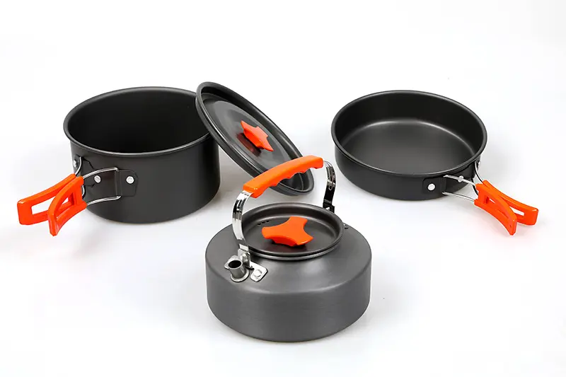 Picture of Bdhills Camping Cookware - 2/3 Person Portable Outdoor Cooking Set with Kettle HK310