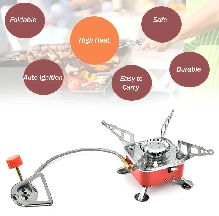 Picture of Safe and Foldable Camping Cart Stove for Camping and Outdoors With Free Gas Can