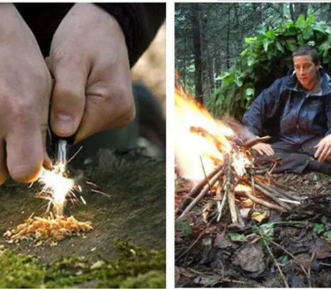 Picture of Start a Fire Anywhere with a Magnesium Flint Fire Starter - Big Size - Easy To use and Clean, A Unique Choice For Outdoor Survival