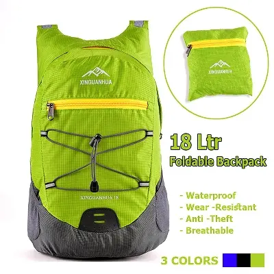 Picture of Ultralight Foldable Waterproof Backpack With 18L Capacity - Ideal For Outdoor Adventures And Travel