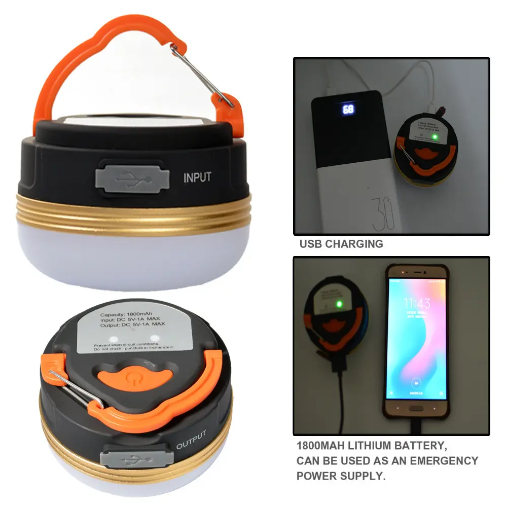 Picture of Tent Light - Rechargeable Tent Light with Power Bank Magnetic Attachcment