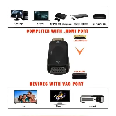 Picture of Seamlessly Connect: Effortlessly link your HDMI devices to VGA monitors