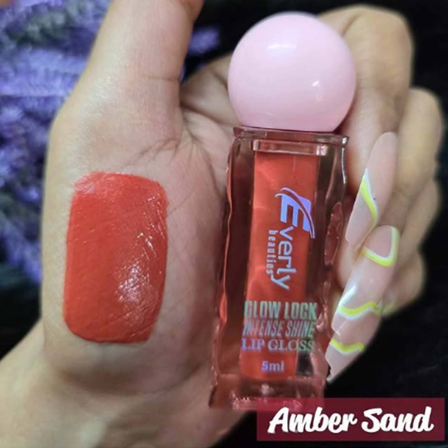 Picture of Everly Beauties Glow Lock Intense Shine Lip Gloss - Amber Sand