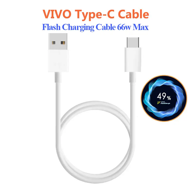 Picture of Flash Charging Fast Charging Cable for Vivo Phones - TYPE C 66W