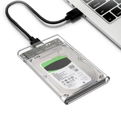 Picture of Clairlio 2.5 inch Plastic Transparent HDD SSD Case SATA 3 to USB 3.0 Hard Drive Enclosure 328077869