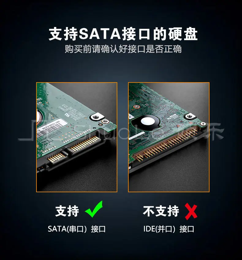 Picture of Clairlio 2.5 inch Plastic Transparent HDD SSD Case SATA 3 to USB 3.0 Hard Drive Enclosure 328077869