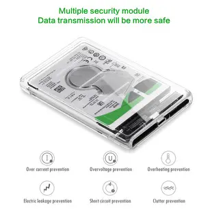 Picture of Clairlio 2.5 inch Plastic Transparent HDD SSD Case SATA 3 to USB 3.0 Hard Drive Enclosure 328077869
