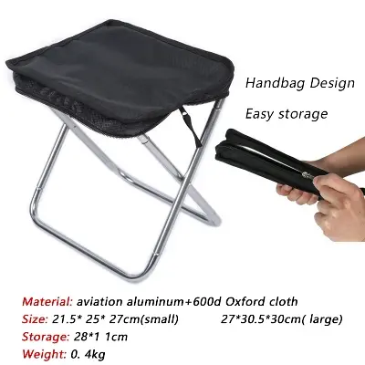 Picture of Aluminum Alloy Mini Folding Stool Chair for Camping and Outdoors / Fishing Chair