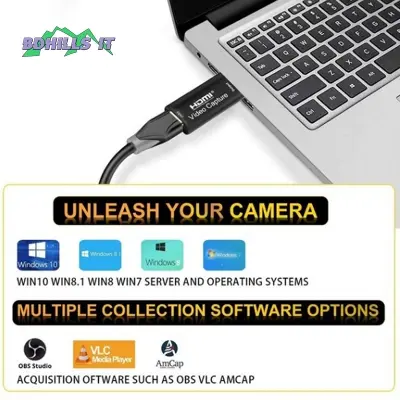 Picture of Video Capture Card 1080P Hdmi To Usb Usb 2.0 Video Capture Device Audio Video Recording for Streaming Phone Game Camera Live Stream Broadcast  hdmi capture