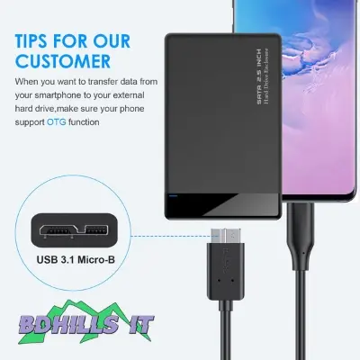 Picture of Portable HDD Data Cable 10 GBPS ThunderBolt Cable Micro B to Type C