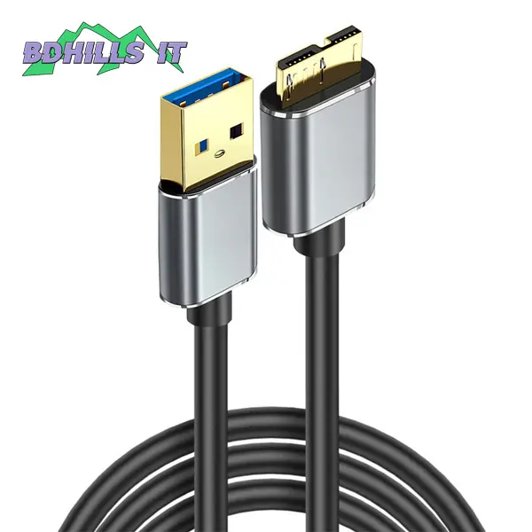 Picture of High Speed USB 3.0 Cable A to Micro B for Portable External Hard Drives -USB Micro B to USB Type A - Portable HDD Cable - High Speed Data Cable- alliance