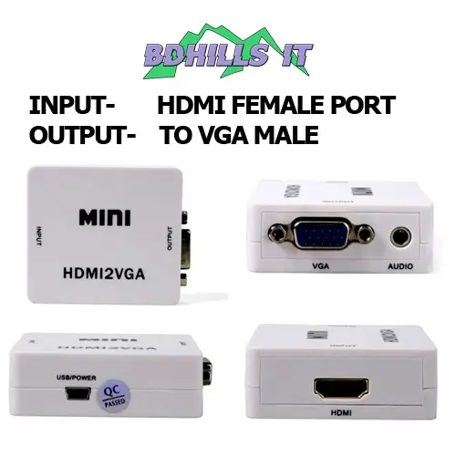 Picture of HDMI to VGA CONVERTER - HDMI FEMALE PORT TO VGA MALE - 1080P - alliance