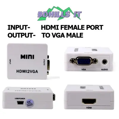 Picture of HDMI to VGA CONVERTER - HDMI FEMALE PORT TO VGA MALE - 1080P - alliance