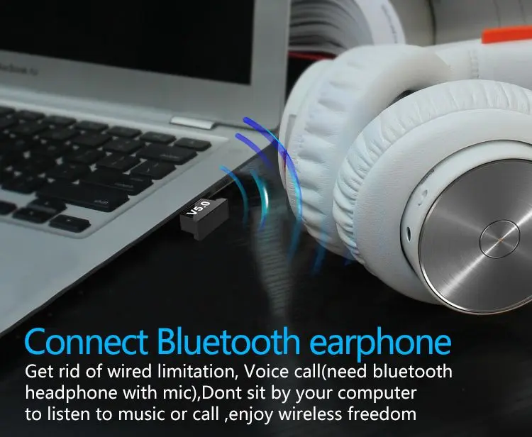 Picture of Speedy Bluetooth 5.0 adapter USB adapter desktop computer adapter 5.0 adapter Bluetooth audio receiver