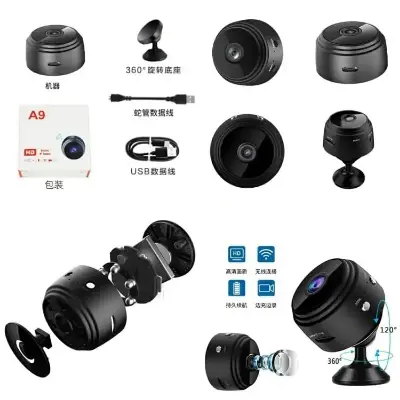Picture of A9 HD Mini Security Camera - A9 Wi-Fi Night Vision Mini IP Camera - CCTV Camera