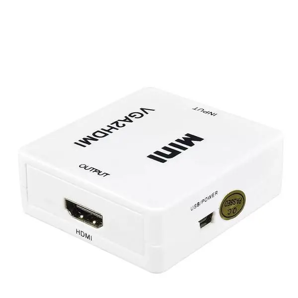 Picture of VGA to HDMI supports 1080P HD VGA2HDMI VGA TO HDMI converter- Compact Mini VGA to HDMI 1080P HD Video Converter Adapter With 3.5mm Audio Jack