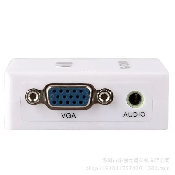 Picture of VGA to HDMI supports 1080P HD VGA2HDMI VGA TO HDMI converter- Compact Mini VGA to HDMI 1080P HD Video Converter Adapter With 3.5mm Audio Jack