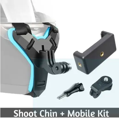 Picture of 5 in 1 Full Face Chin Mount Holder - Helmet Chin Easily Mountable and Removable Mobile Mount or Holder for Motorcycle Helmet